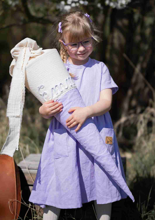 Schultüte aus Stoff mit Namen personalisierbar