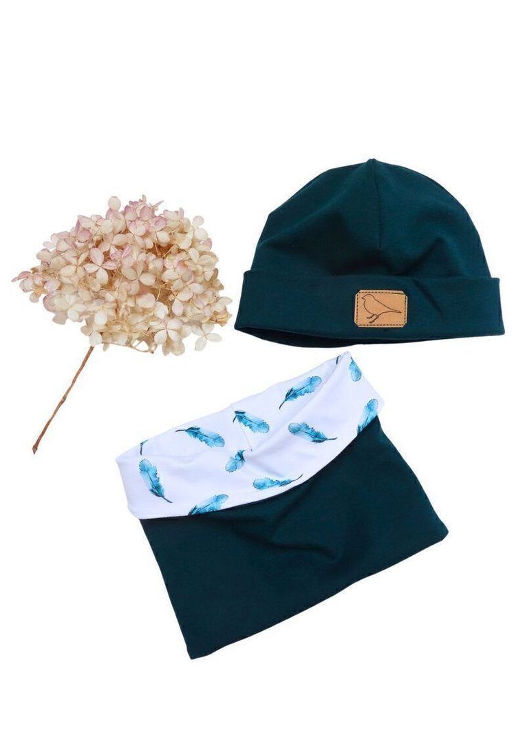 Set Beanie und Loop, petrol