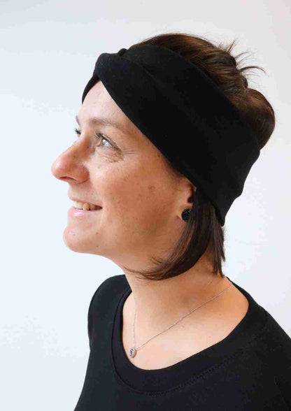 Stirnband aus Wolljersey "Herbstzeitlose"