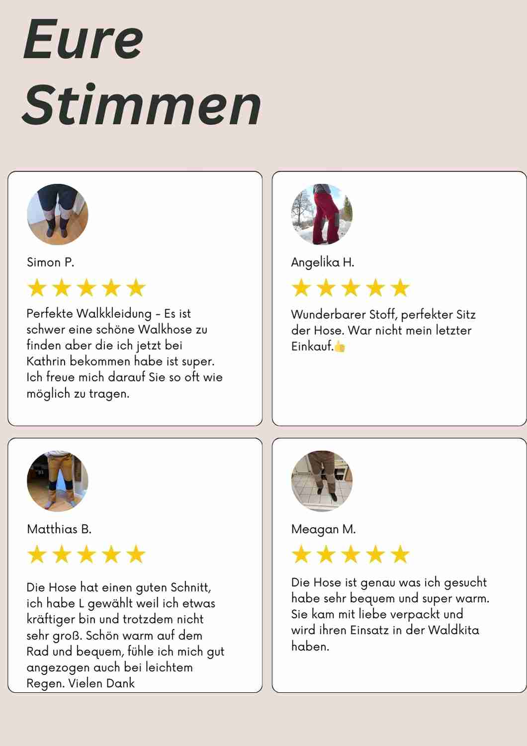 Walkhose für Damen "Buche" mit bestickten Knien (mit Wollbündchen)