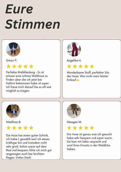 Walkhose für Damen "Buche" mit bestickten Knien (ohne Fußbündchen)