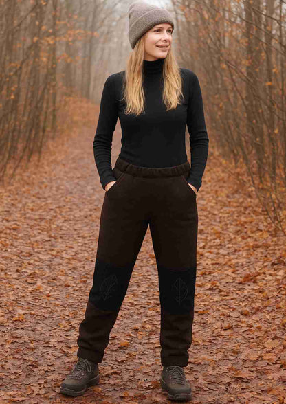 Walkhose für Damen "Buche" mit bestickten Knien (ohne Fußbündchen)