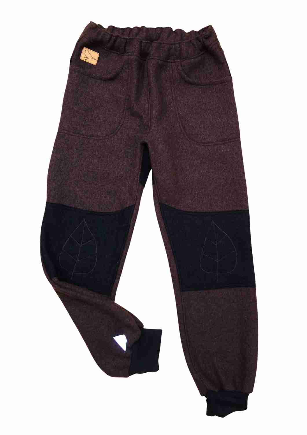 Walkhose für Herren "Buche" mit bestickten Knien (mit Wollbündchen)