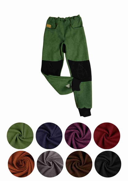 Walkhose für Herren "Buche" mit bestickten Knien (mit Wollbündchen)