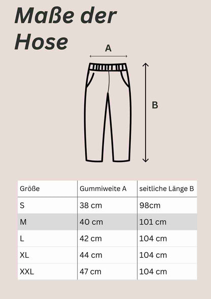 Walkhose für Damen "Buche" mit bestickten Knien (ohne Fußbündchen)