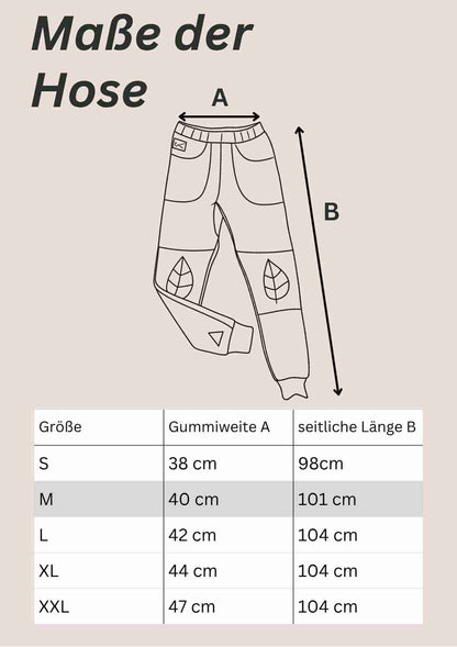 Walkhose für Herren "Buche" mit bestickten Knien (mit Wollbündchen)