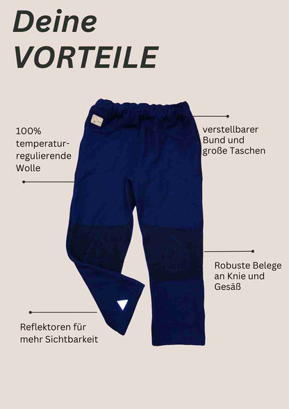 Walkhose für Herren "Buche" mit bestickten Knien (ohne Fußbündchen)