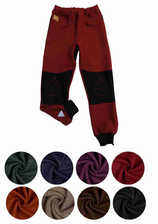 Walkhose für Herren "Buche" mit bestickten Knien (mit Wollbündchen)