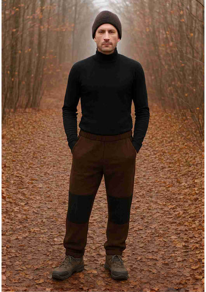 Walkhose für Herren "Buche" mit bestickten Knien (mit Wollbündchen)