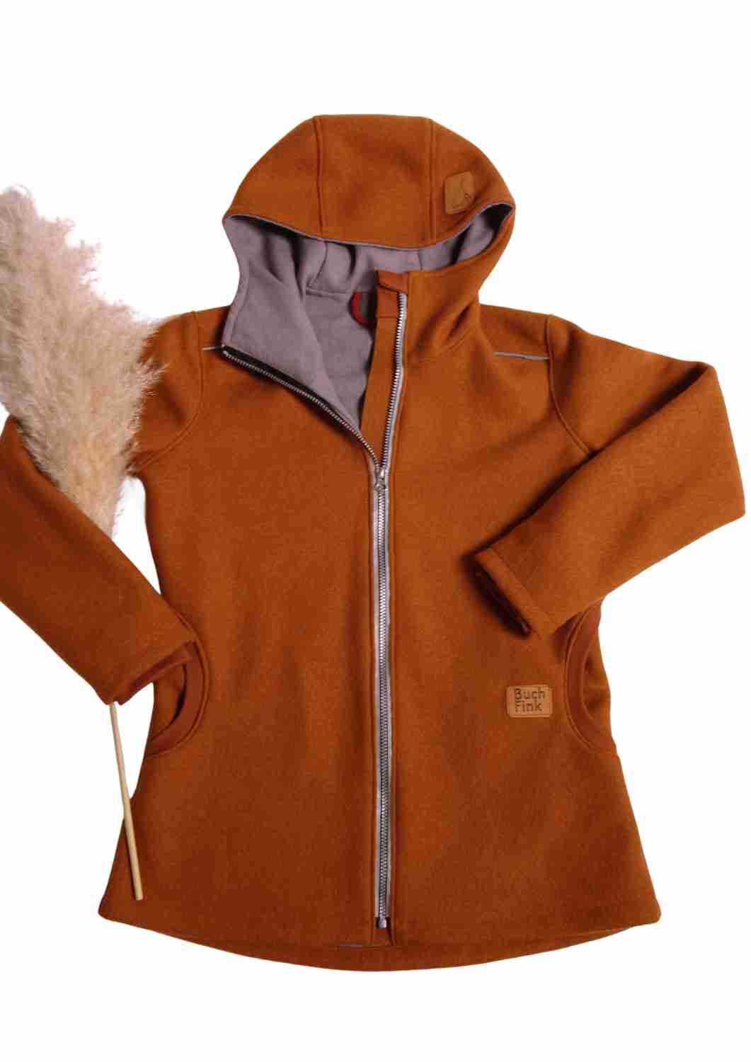 Walkjacke für Damen gefüttert mit Leinen, "Hasel"