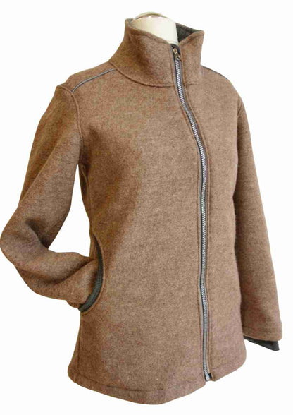 Walkjacke für Damen gefüttert mit Wollfleece, "Heckenrose"