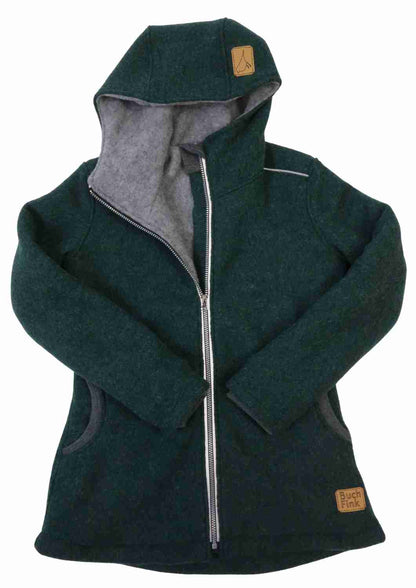 Walkjacke für Damen gefüttert mit Wollfleece, "Heckenrose"