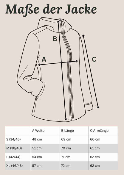 Walkjacke für Damen gefüttert mit Leinen, "Hasel"