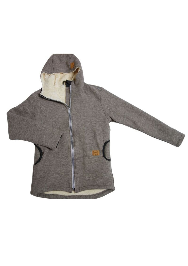 Walkjacke für Herren, gefüttert mit Bio-Baumwollplüsch, "Hagebutte", reflektierend