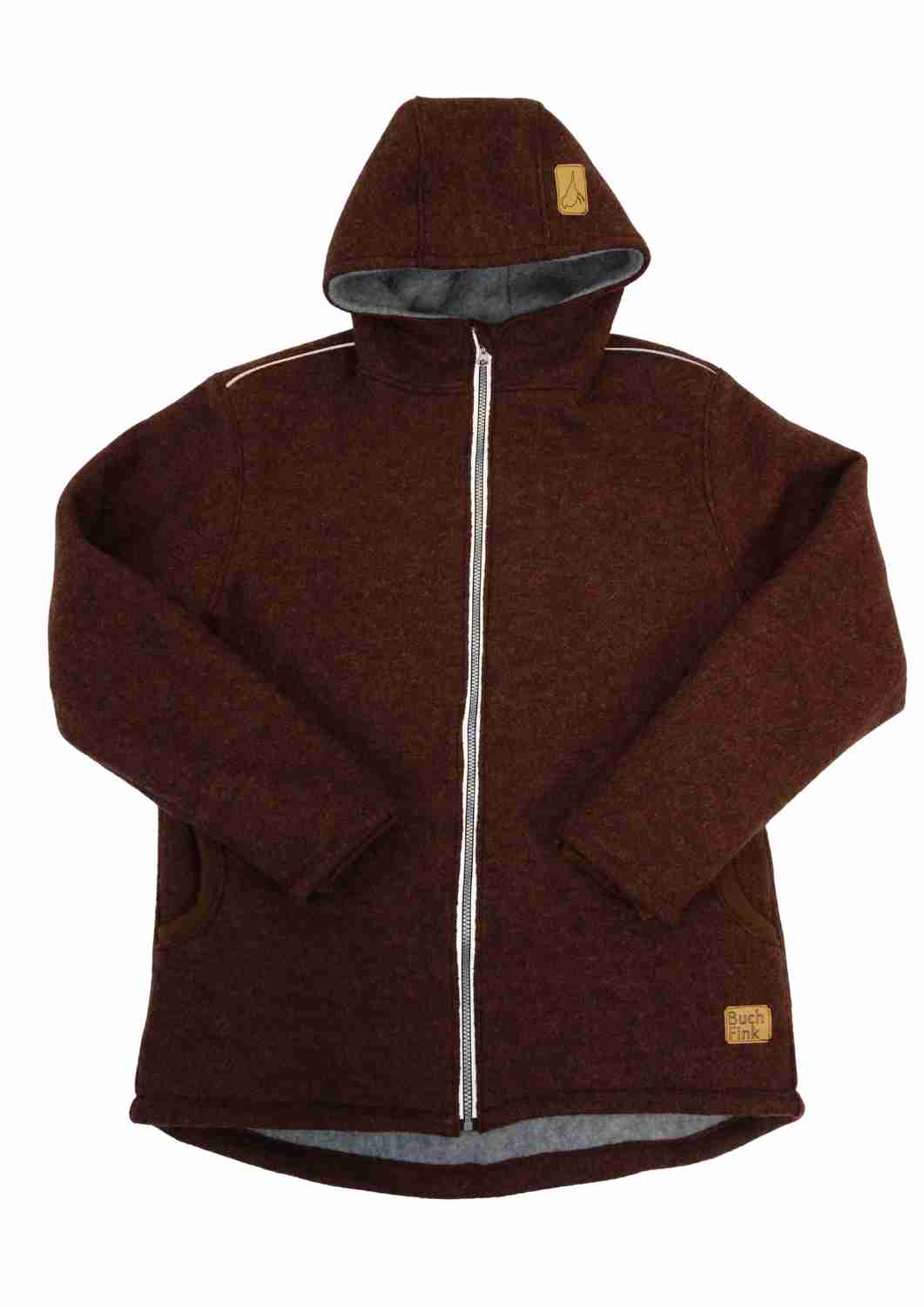 Walkjacke für Herren gefüttert mit Wollfleece, "Heckenrose"