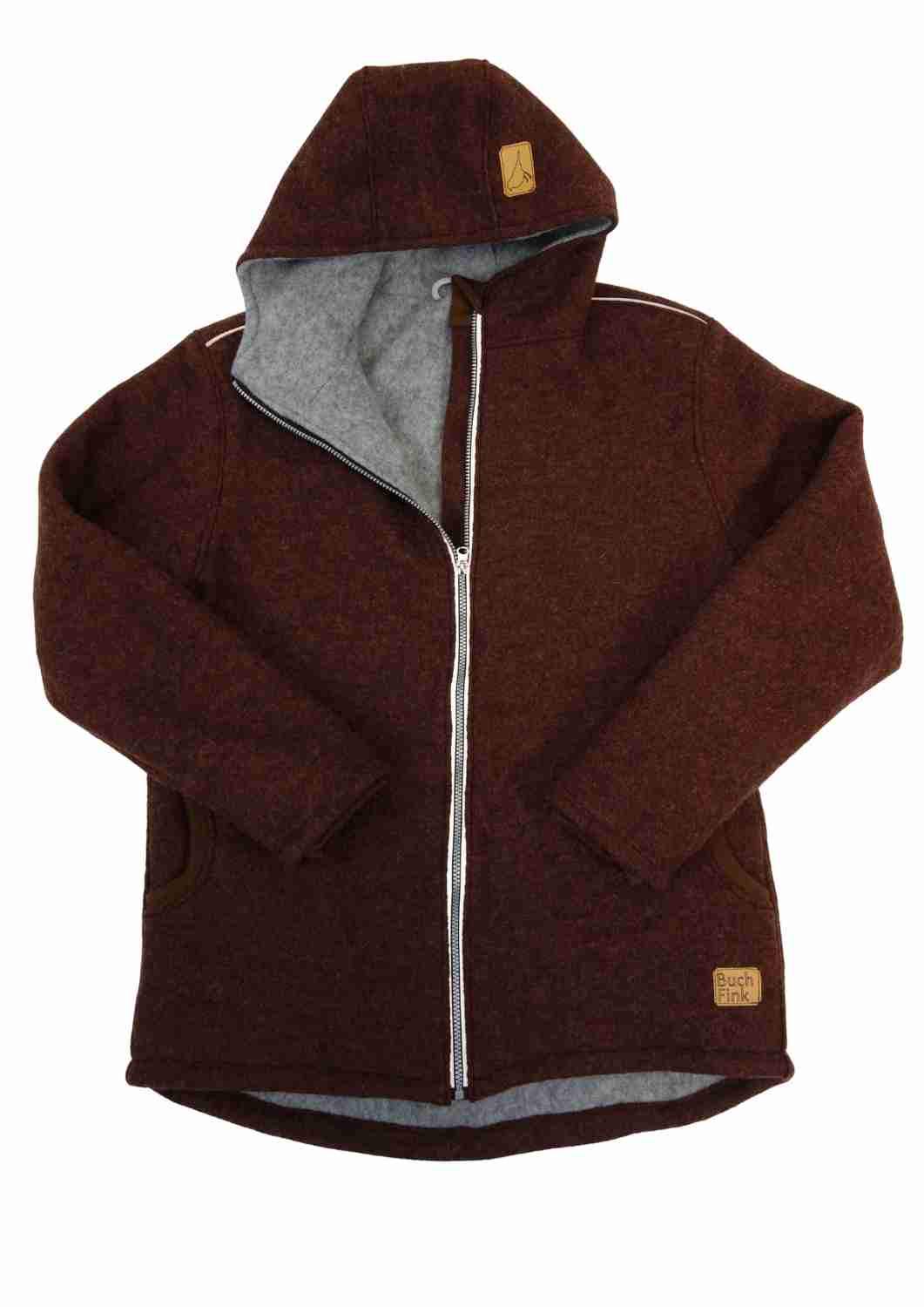 Walkjacke für Herren gefüttert mit Wollfleece, "Heckenrose"