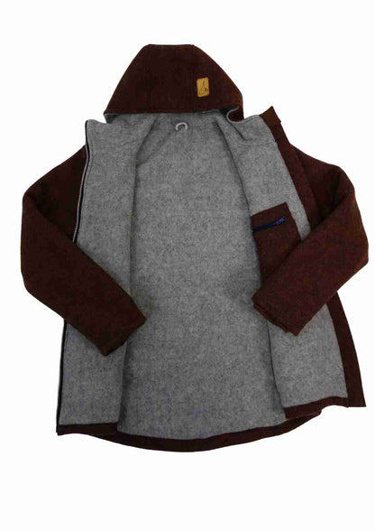 Walkjacke für Herren gefüttert mit Wollfleece, "Heckenrose"