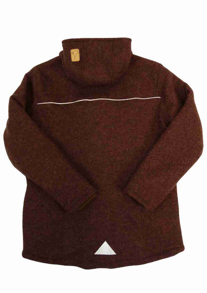Walkjacke für Herren, gefüttert mit Bio-Baumwollplüsch, "Hagebutte", reflektierend