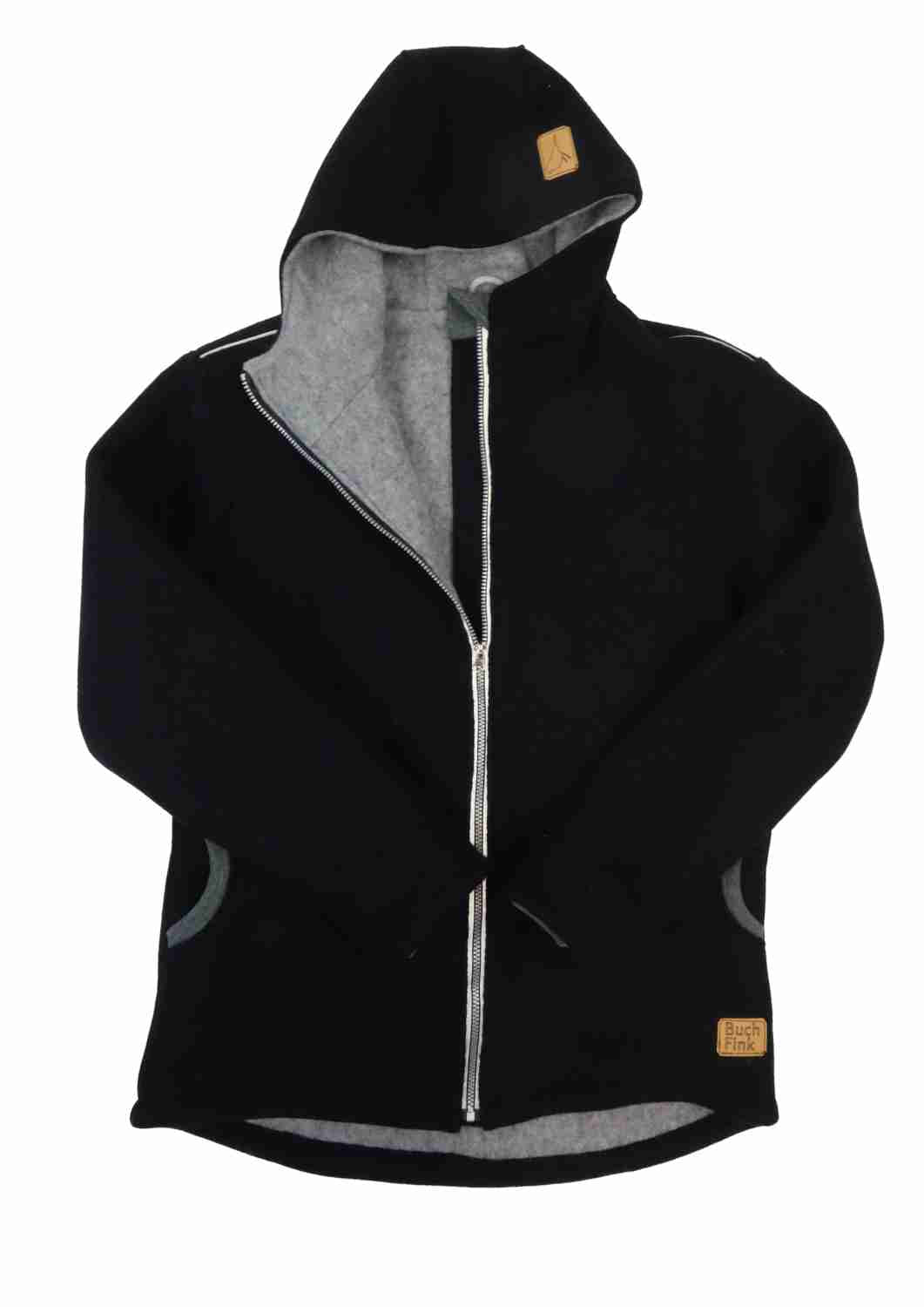 Walkjacke für Herren gefüttert mit Wollfleece, "Heckenrose"