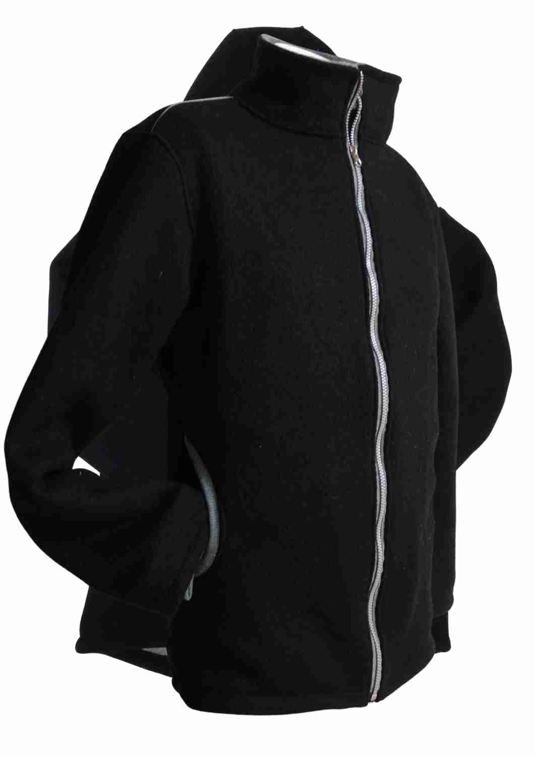 Walkjacke für Herren, gefüttert mit Bio-Baumwollplüsch, "Hagebutte", reflektierend