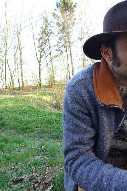 Walkjacke für Herren, gefüttert mit Leinen, reflektierend, "Hasel"