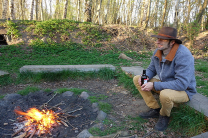 Walkjacke für Herren, gefüttert mit Leinen, reflektierend, "Hasel"