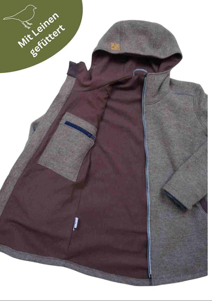 Walkjacke für Herren, gefüttert mit Leinen, reflektierend, "Hasel"