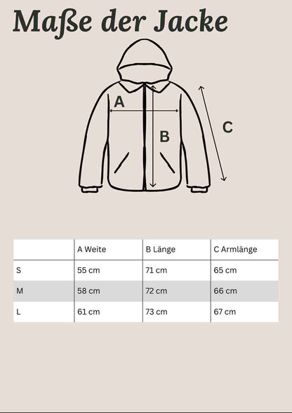 Walkjacke für Herren gefüttert mit Wollfleece, "Heckenrose"