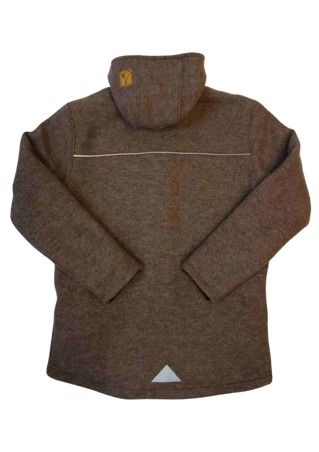 Walkjacke für Herren, gefüttert mit Bio-Baumwollplüsch, "Hagebutte", reflektierend