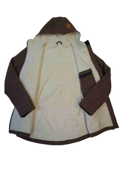 Walkjacke für Herren, gefüttert mit Bio-Baumwollplüsch, "Hagebutte", reflektierend