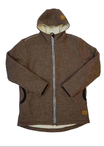 Walkjacke für Herren, gefüttert mit Bio-Baumwollplüsch, "Hagebutte", reflektierend