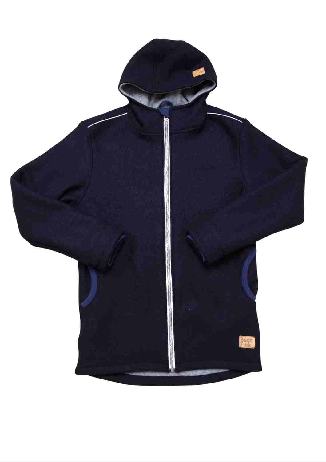 Walkjacke für Herren gefüttert mit Wollfleece, "Heckenrose"