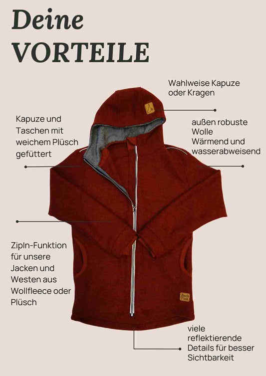 Zip-In Walkjacke für Herren, 3 in 1 System