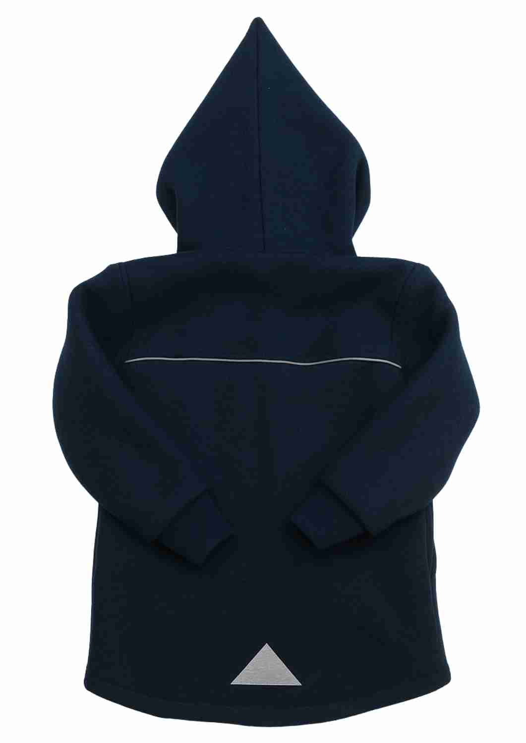 BIO Wollwalk Jacke gefüttert mit Baumwollplüsch "Hagebutte", marine