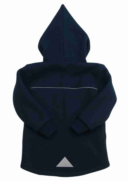 BIO Wollwalk Jacke gefüttert mit Baumwollplüsch "Hagebutte", marine