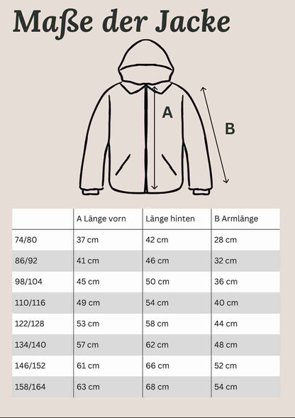 Wollwalk Jacke gefüttert mit Jersey, hellbraun