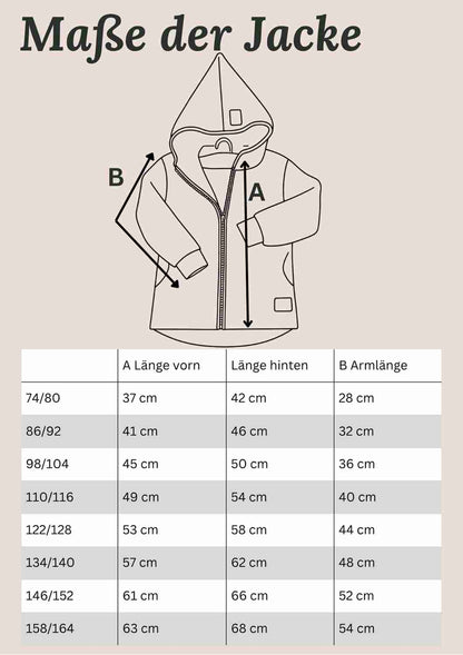 Wollwalk Jacke gefüttert mit Jersey, kupfer