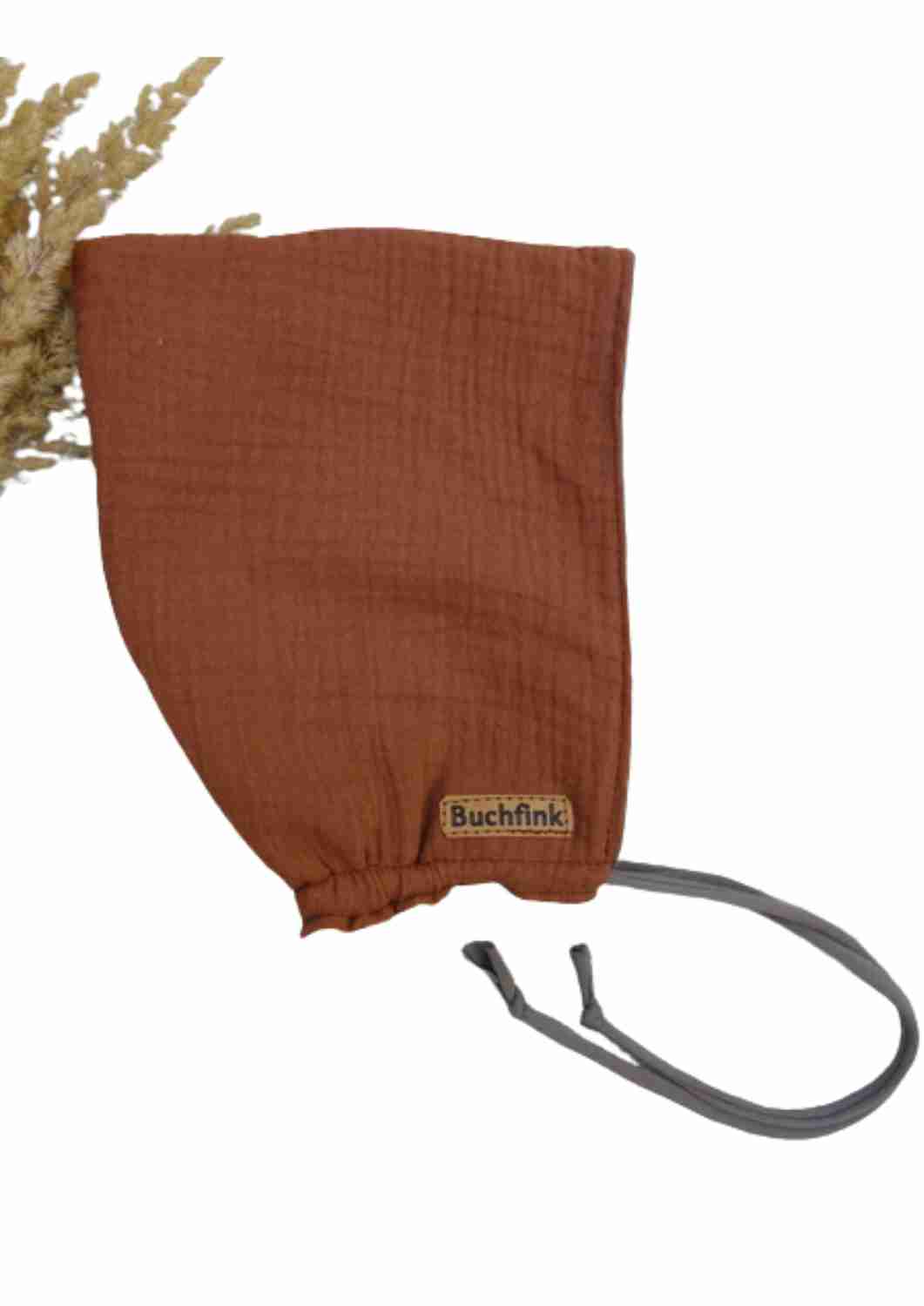 Pixie Mütze für Babys "Primel", Musselin und Jersey