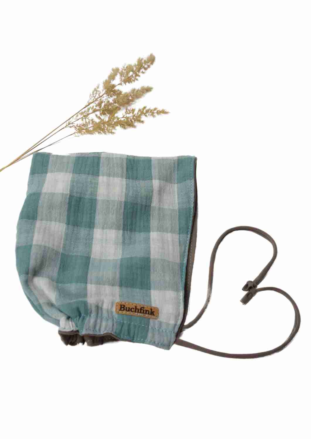 Pixie Mütze für Babys "Primel", Musselin und Jersey