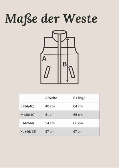 Zip-In Wollfleeceweste Damen "Springkraut" aus 100% Merinowolle, dunkelblau