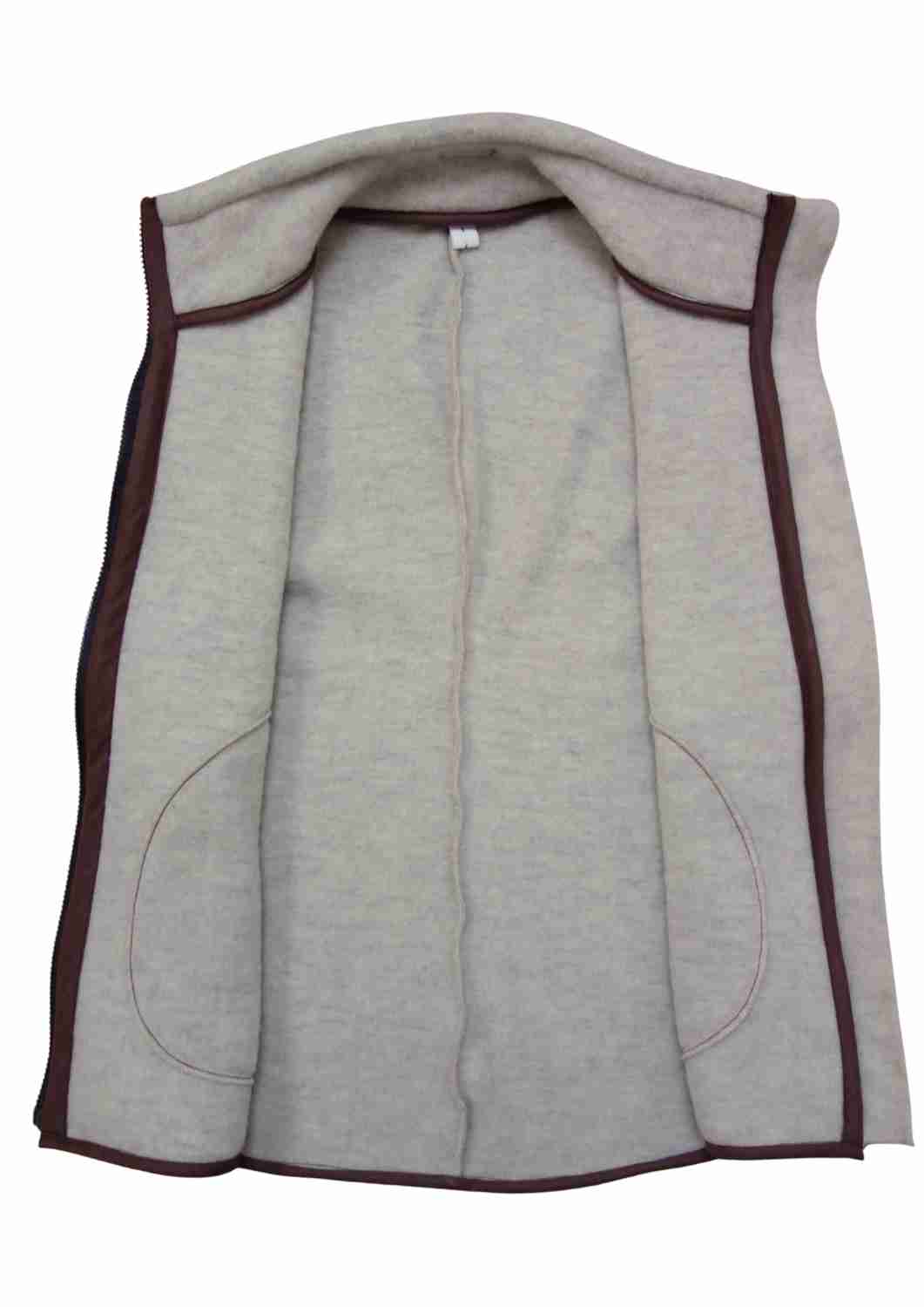 Zip-In Wollfleeceweste Herren "Springkraut" aus 100% Merinowolle, versch Farben