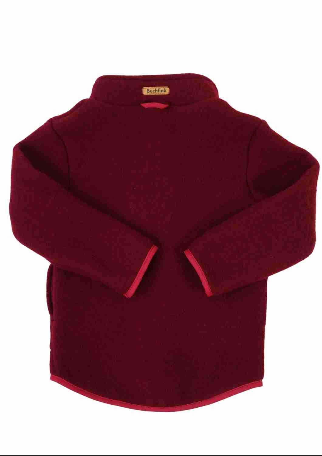 Wollfleecejacke "Heidekraut" aus 100% Merinowolle, rot