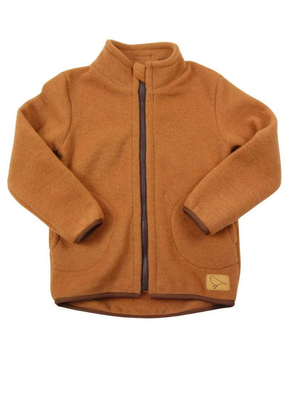 Wollfleecejacke "Heidekraut" aus 100% Merinowolle, zimt