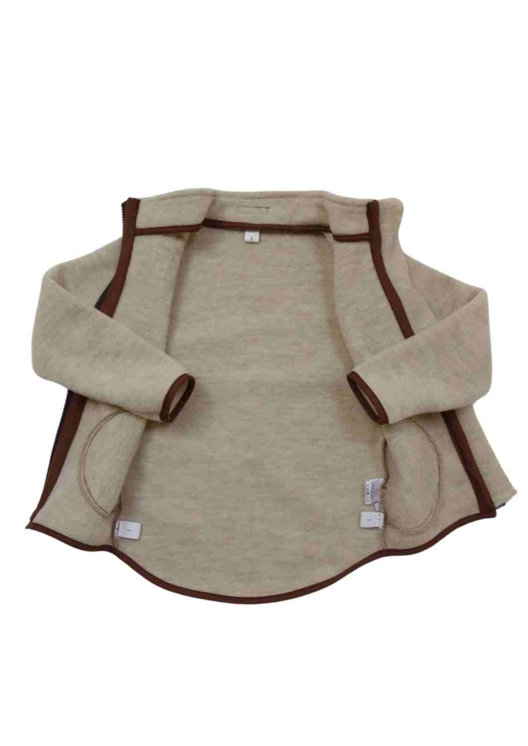 Wollfleecejacke "Heidekraut" aus 100% Merinowolle, perlgrau