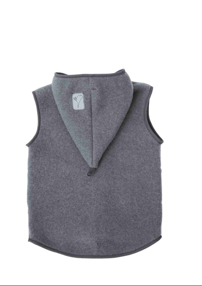 Wollfleeceweste "Springkraut" aus 100% Merinowolle, rot