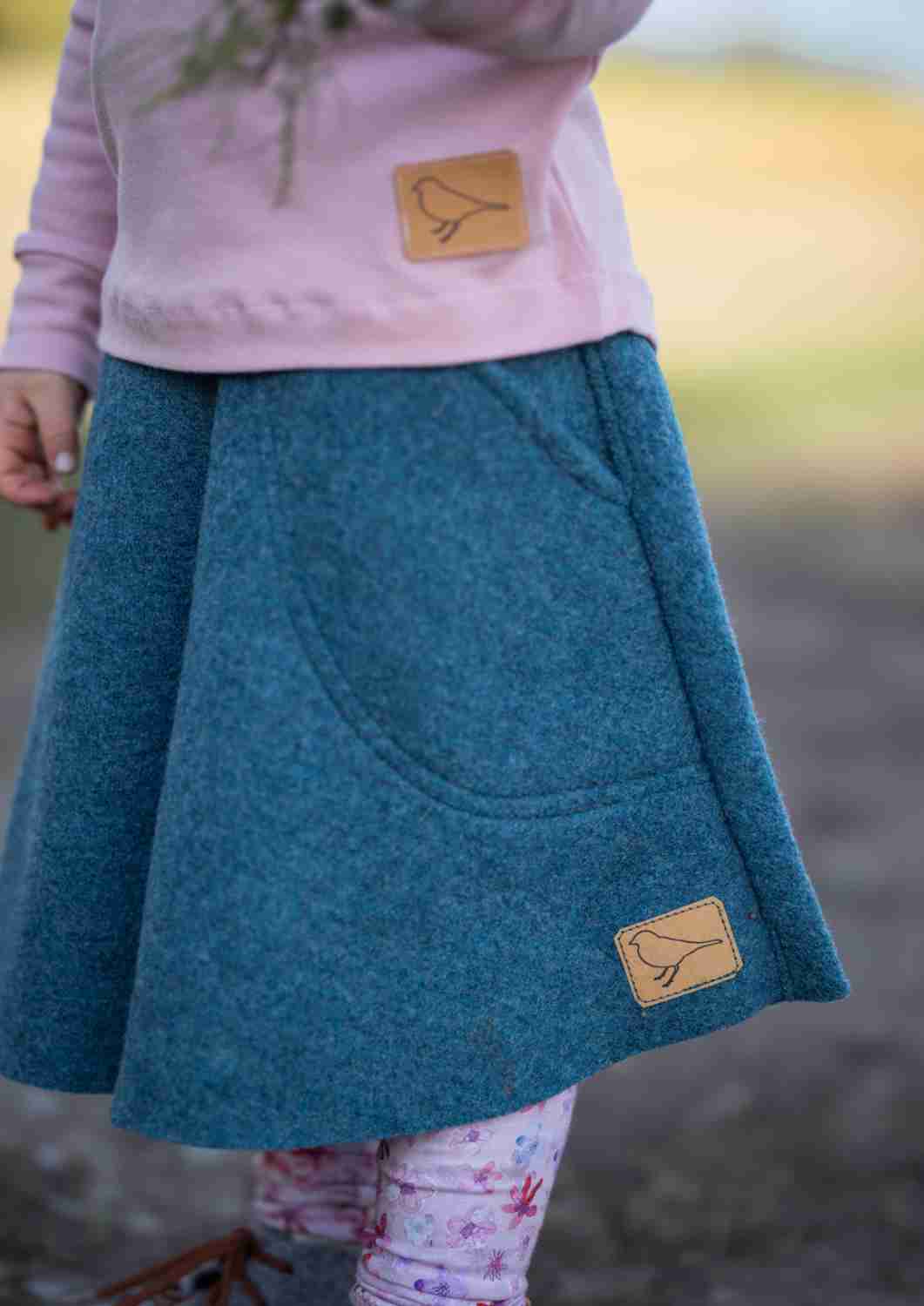 Wollrock für Kinder, "Butterblume", versch. Farben