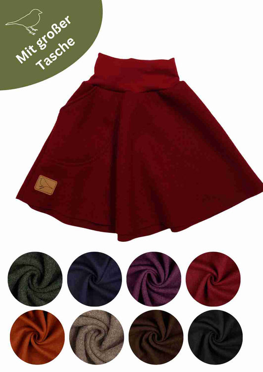 Wollrock für Kinder, "Butterblume", versch. Farben