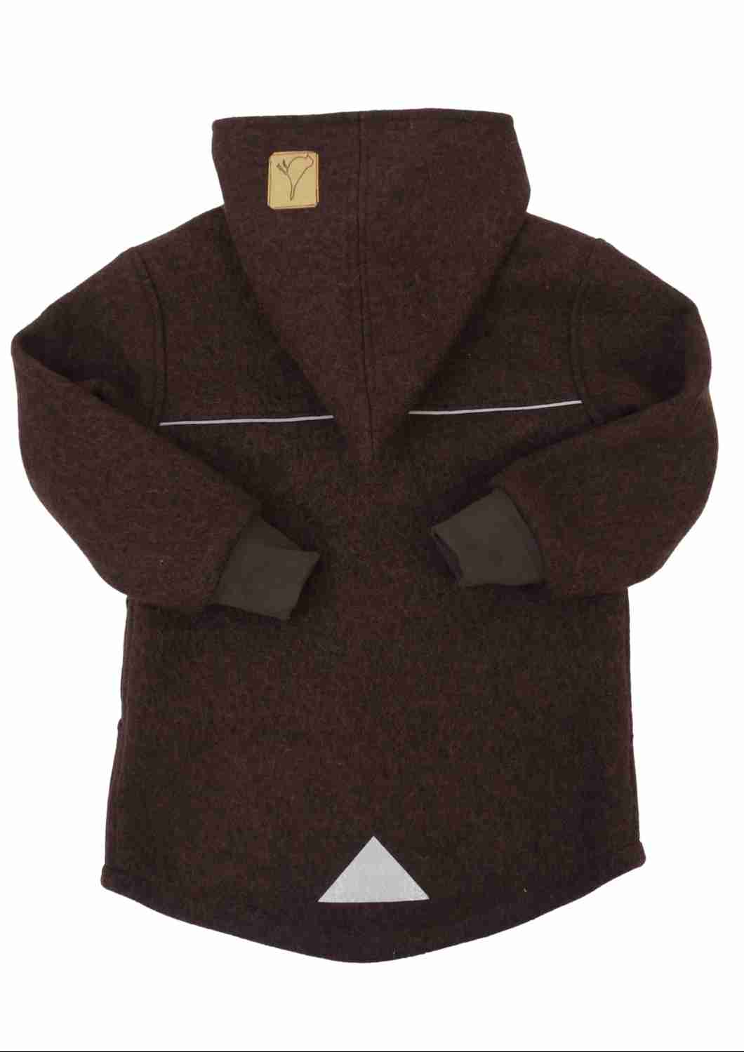 Wollwalk Jacke gefüttert mit Jersey, dunkelbraun