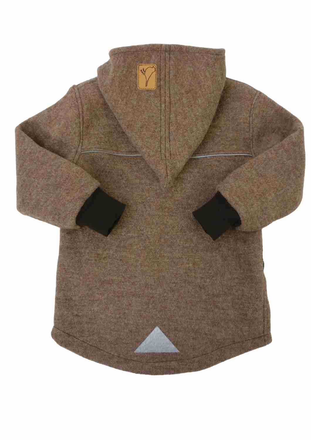 Wollwalk Jacke gefüttert mit Jersey, hellbraun