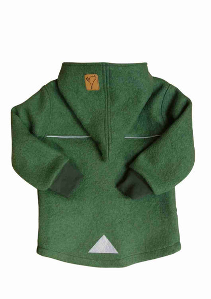 Wollwalk Jacke gefüttert mit Jersey, olivgrün